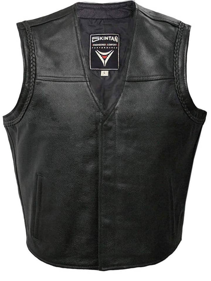 Skintan – wholesale Väst - Herr – Läderväst, Läder Biker Väst, Jax Vest
