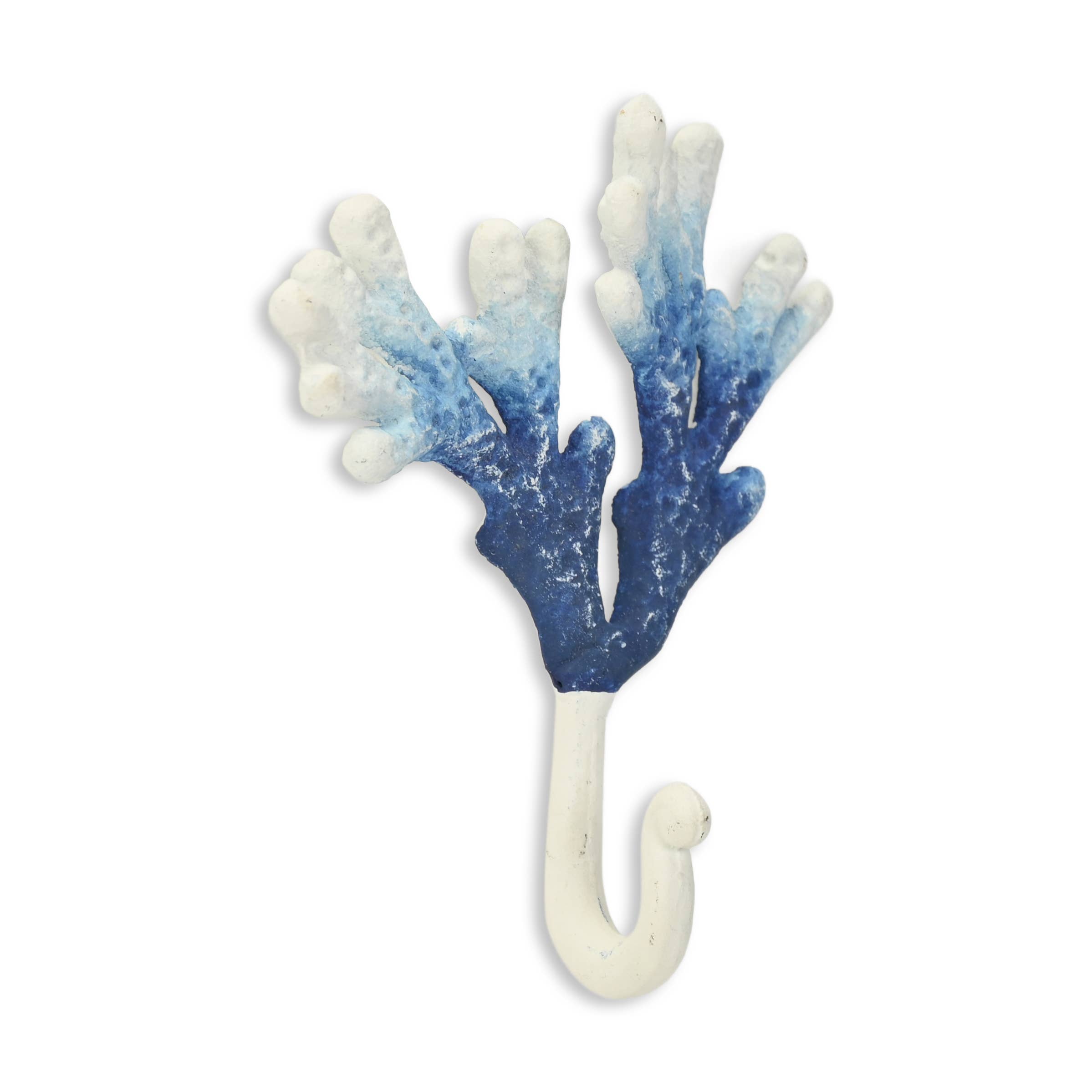 Cheungs Home Decor - Wholesale Wall Hook - Solva Blue & White Coral Cast Iron Wall Hook4