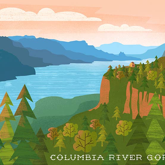 Columbia Gorge - Art Prints for wholesale by Robot Candy