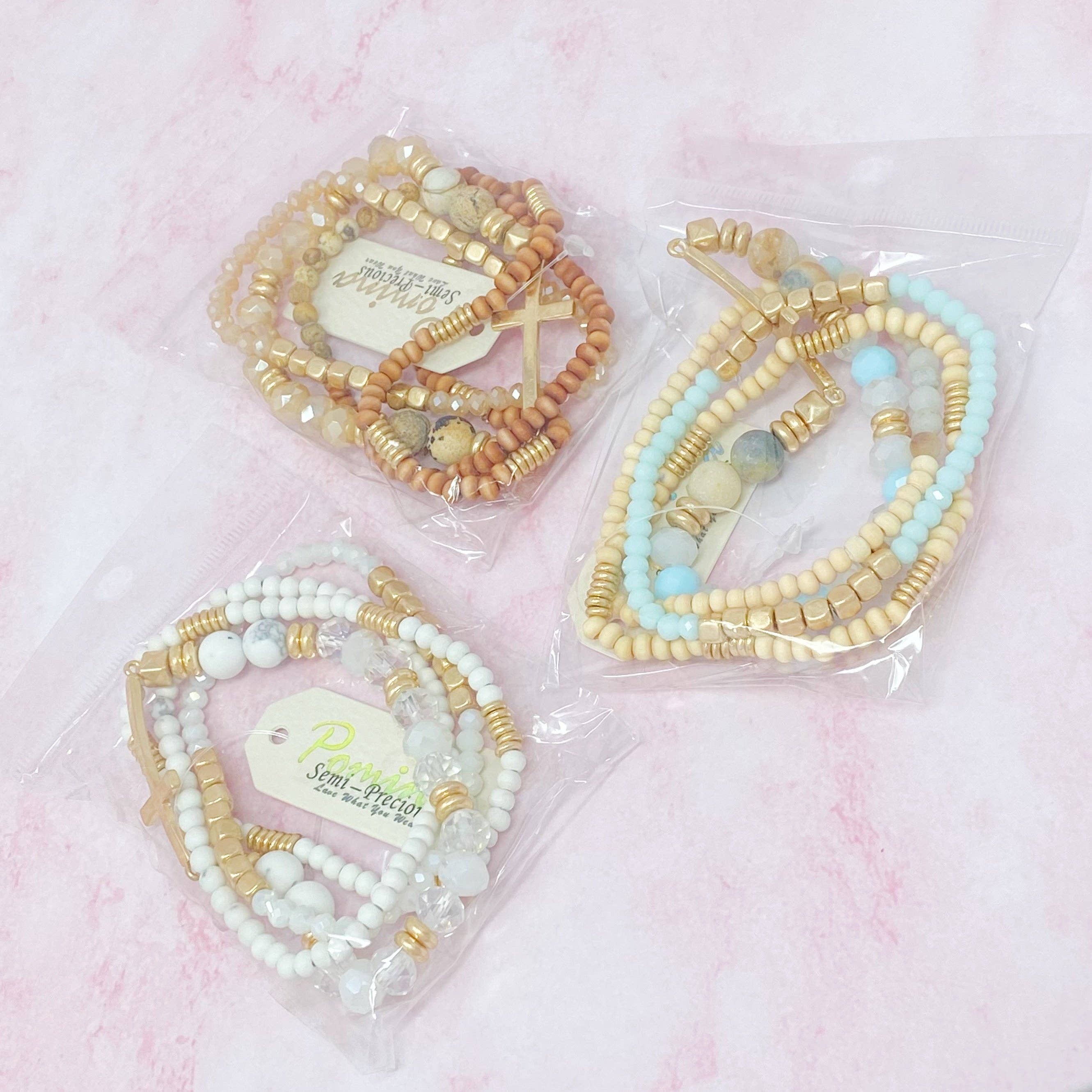 Ellison+Young - Wholesale Jewelry Set - Set Of 4, Stone And Wooden Beads Bracelet8