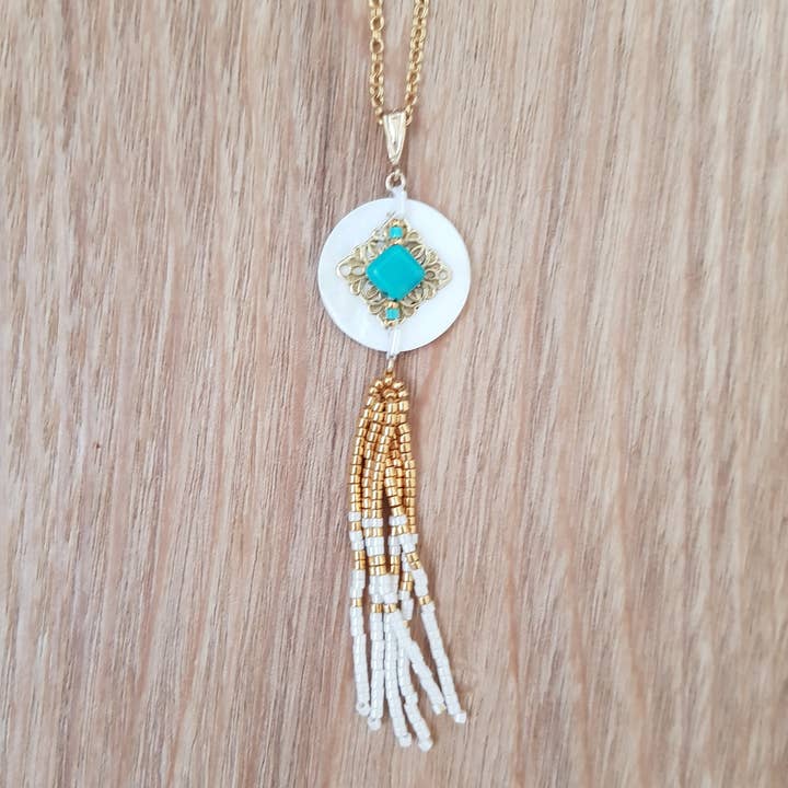 Mahalia Turkooise ketting voor wholesale door C'cedille