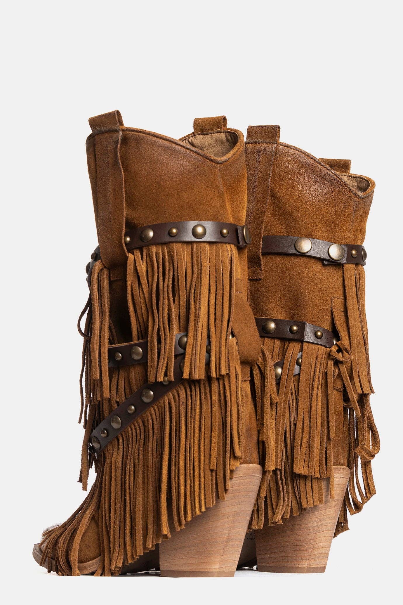 METISSE – Botas - Mulher por atacado – Botas cowboy Texanas de camurça e couro XD21283