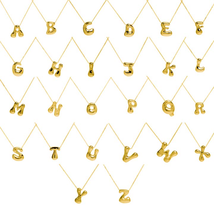 Savvy Bling - Vente Colliers à pendentif - Collier en or 18 carats Initial Waterdrop