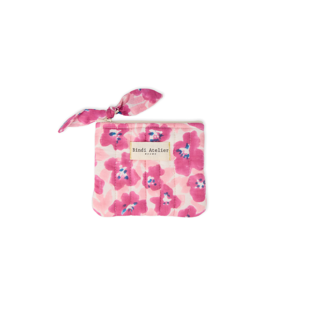 Bindi Atelier - Wholesale Coin Purse - Women's - Cotton wallet with block print - Posy1