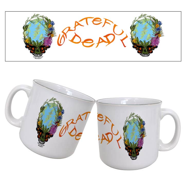 Pyramid America - Wholesale Coffee Mug - Grateful Dead - Floral Skull 20oz Camper Mug