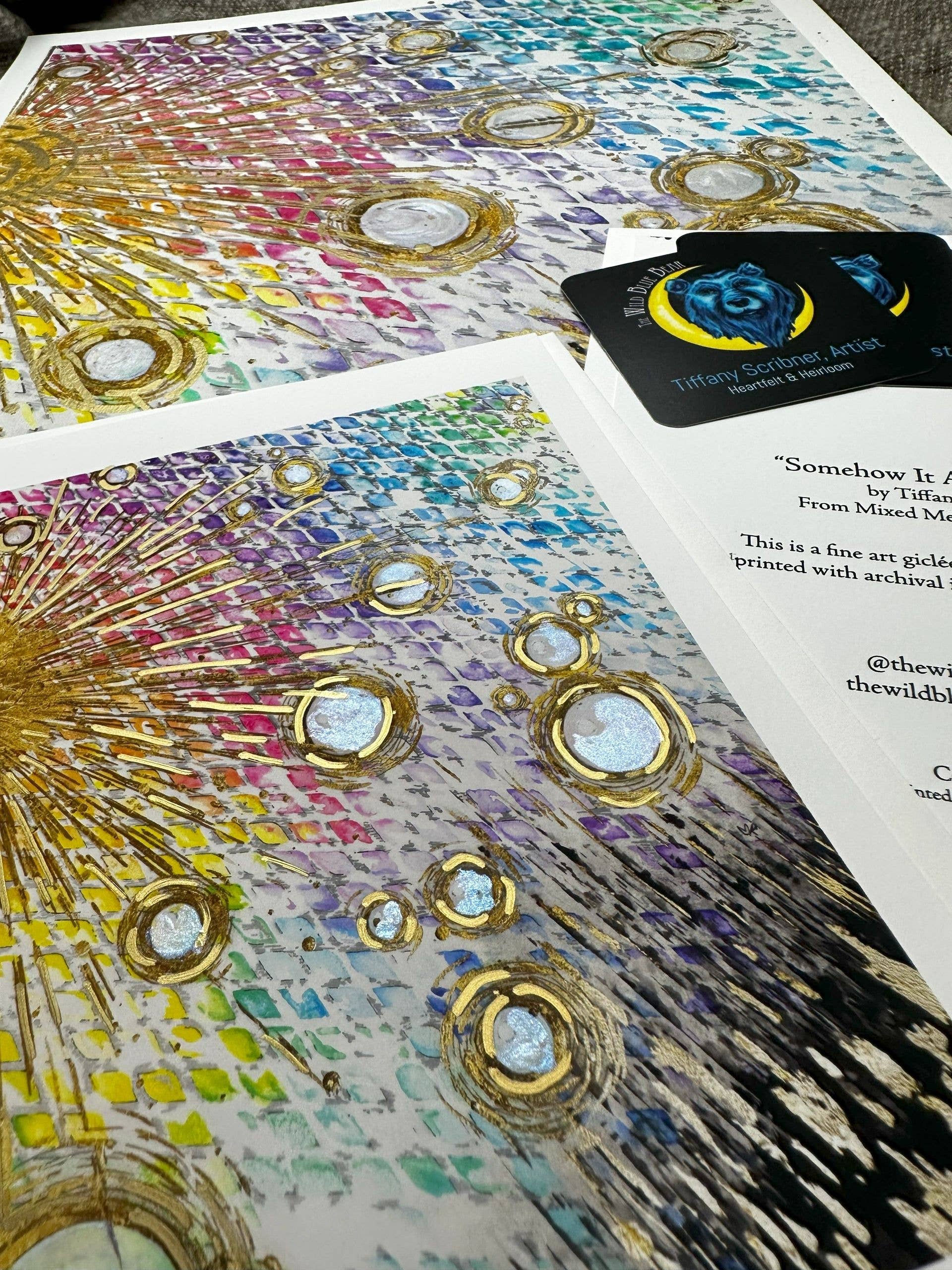 The Wild Blue Bear - Wholesale Art Print - Somehow It All Works Out Giclee Print5