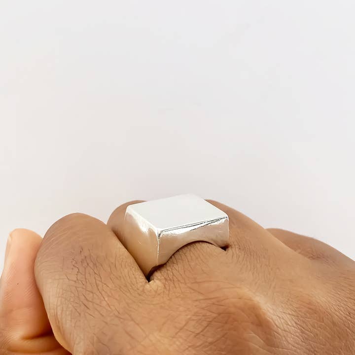 MOCA Jewellery - Wholesale Signet Ring - Small Square Signet Ring14