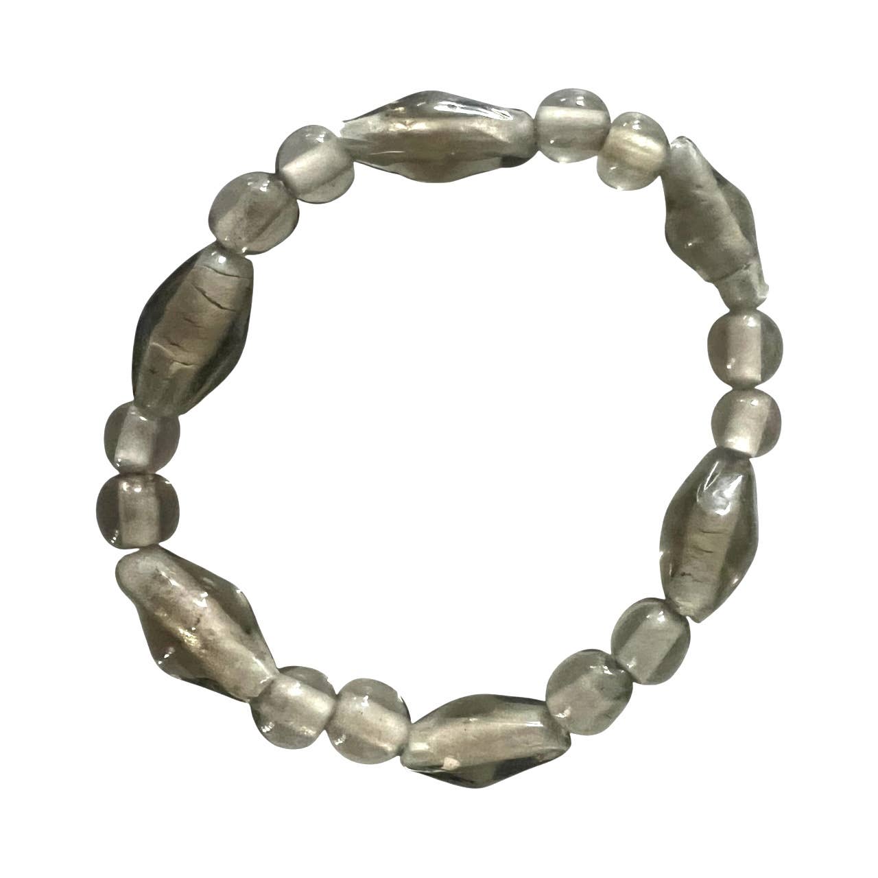 Erik & Mike - Wholesale Beaded Bracelet - Java glass bracelets $5 each bracelet Grey0