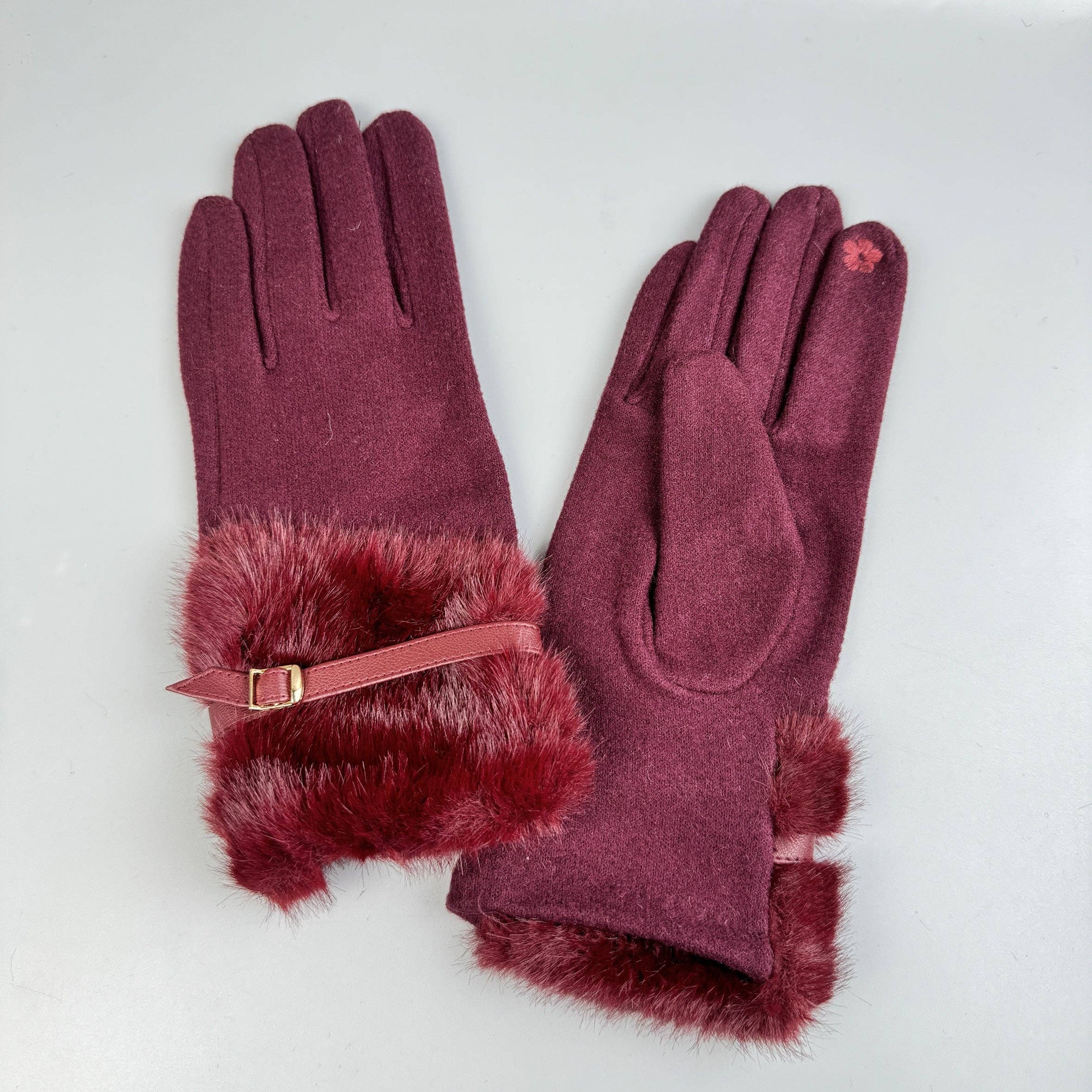 Ole - Vente Gants – femme - Gants à écran tactile en fausse fourrure10