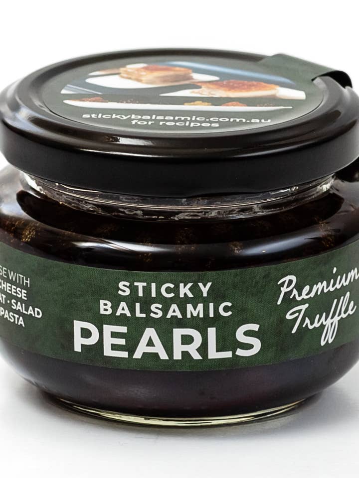 Sticky Balsamic Premium Truffle Pearls for wholesale by Sticky Balsamic USA LLC