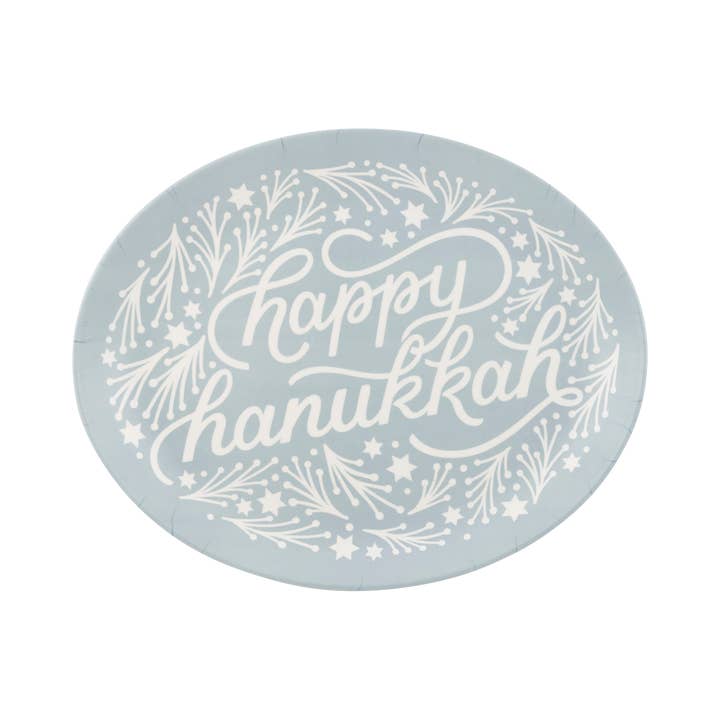 My Mind’s Eye - Wholesale Serving Tray - HNK1120 - Happy Hanukkah Oval Tray