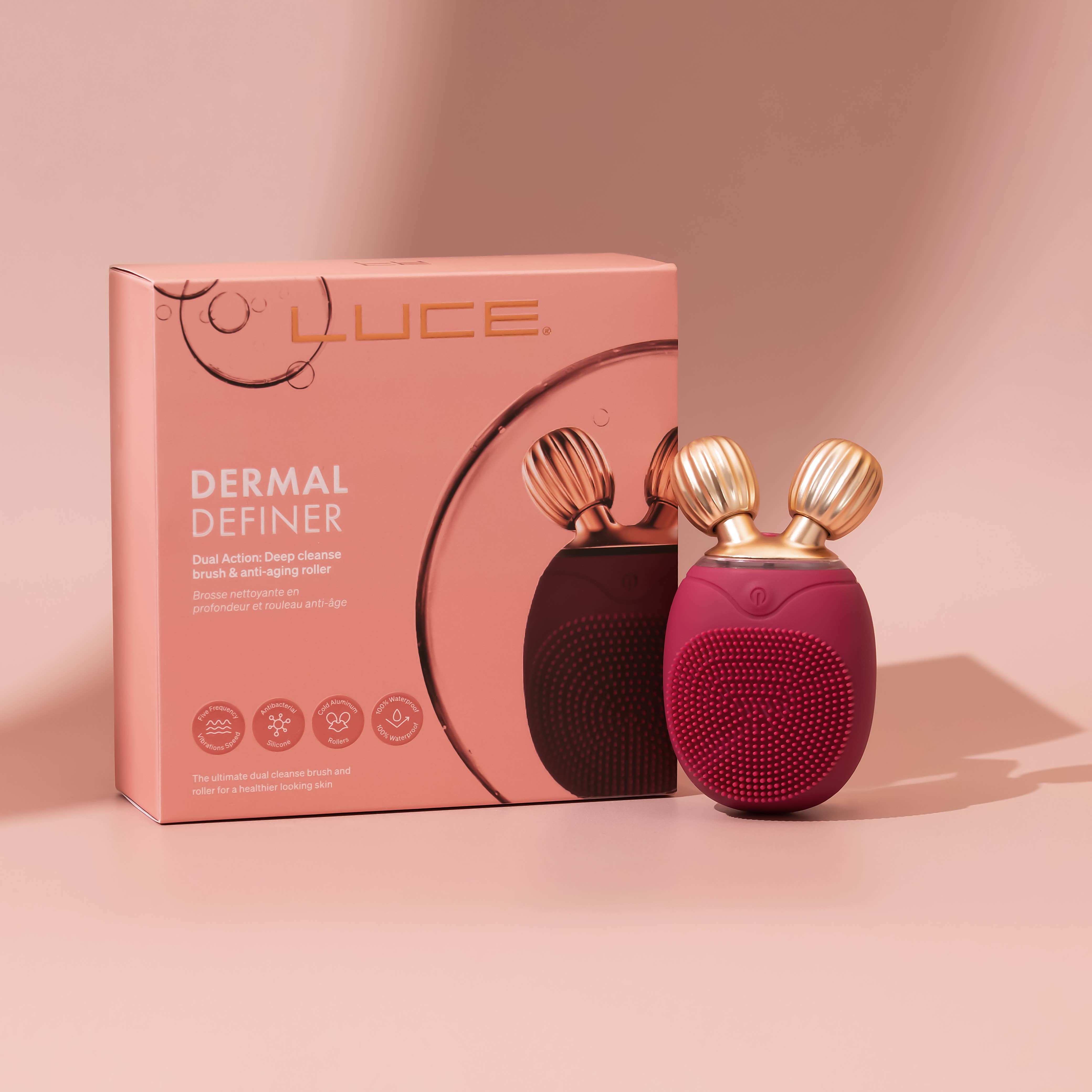 LUCE Beauty – Großhandel Elektronische Hautpflegegeräte – Reinigende Gesichtsbürste, Massagegerät und Rolle — reisetauglich9