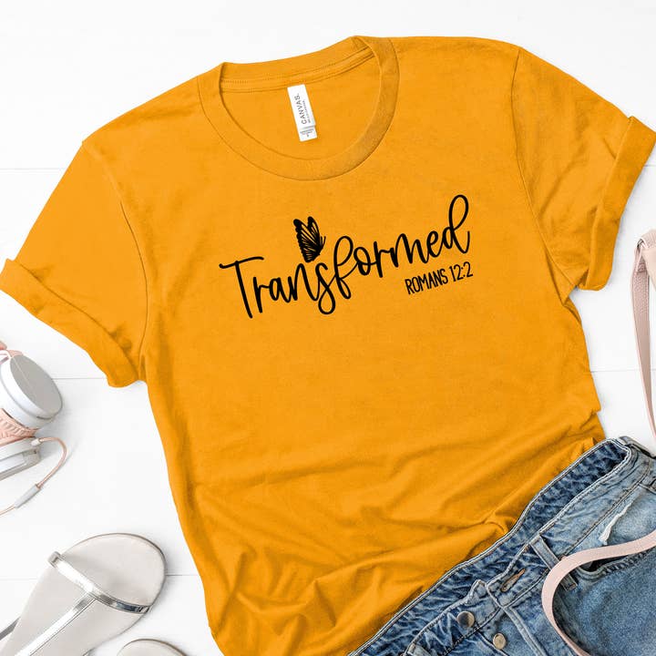 Transformed Christian T-shirt (ronde hals) voor wholesale door Love Ann Joy Apparel, LLC