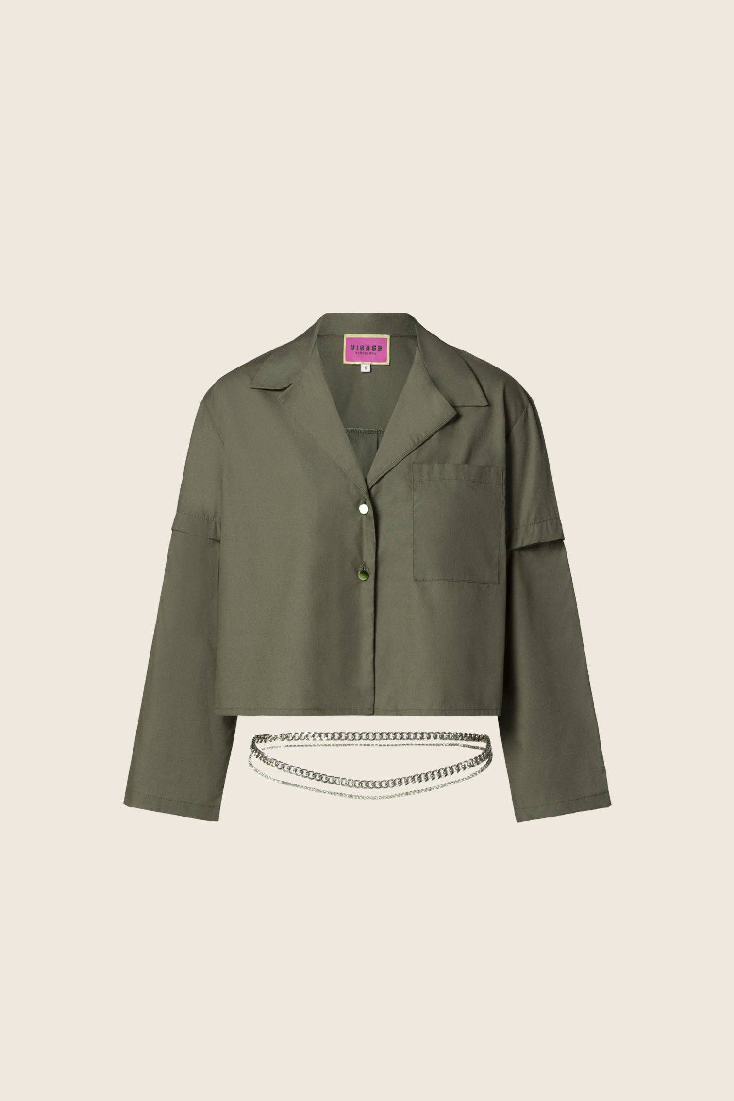 Virago Barcelona - Wholesale Button Down Shirt - Women's - MIA Shirt Khaki4