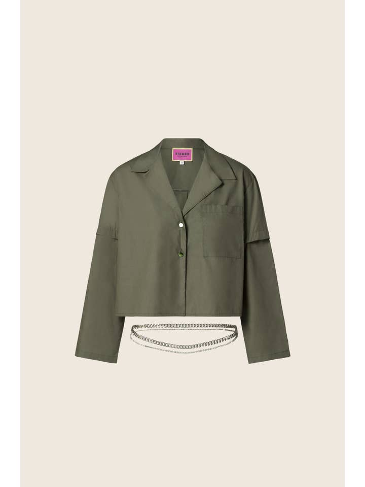 Virago Barcelona - Wholesale Button Down Shirt - Women's - MIA Shirt Khaki4