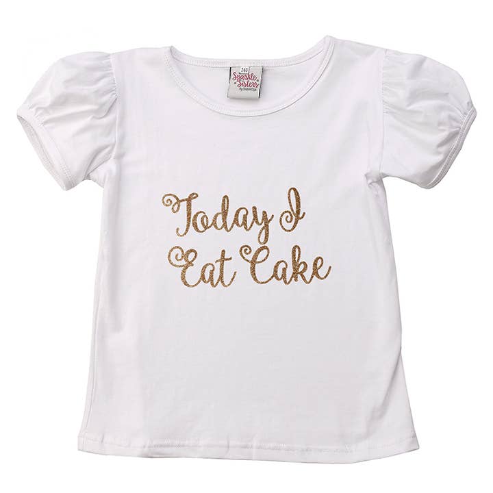 T-shirt à manches évasées Today I Eat Cake pour la vente par Sparkle Sisters by Couture Clips