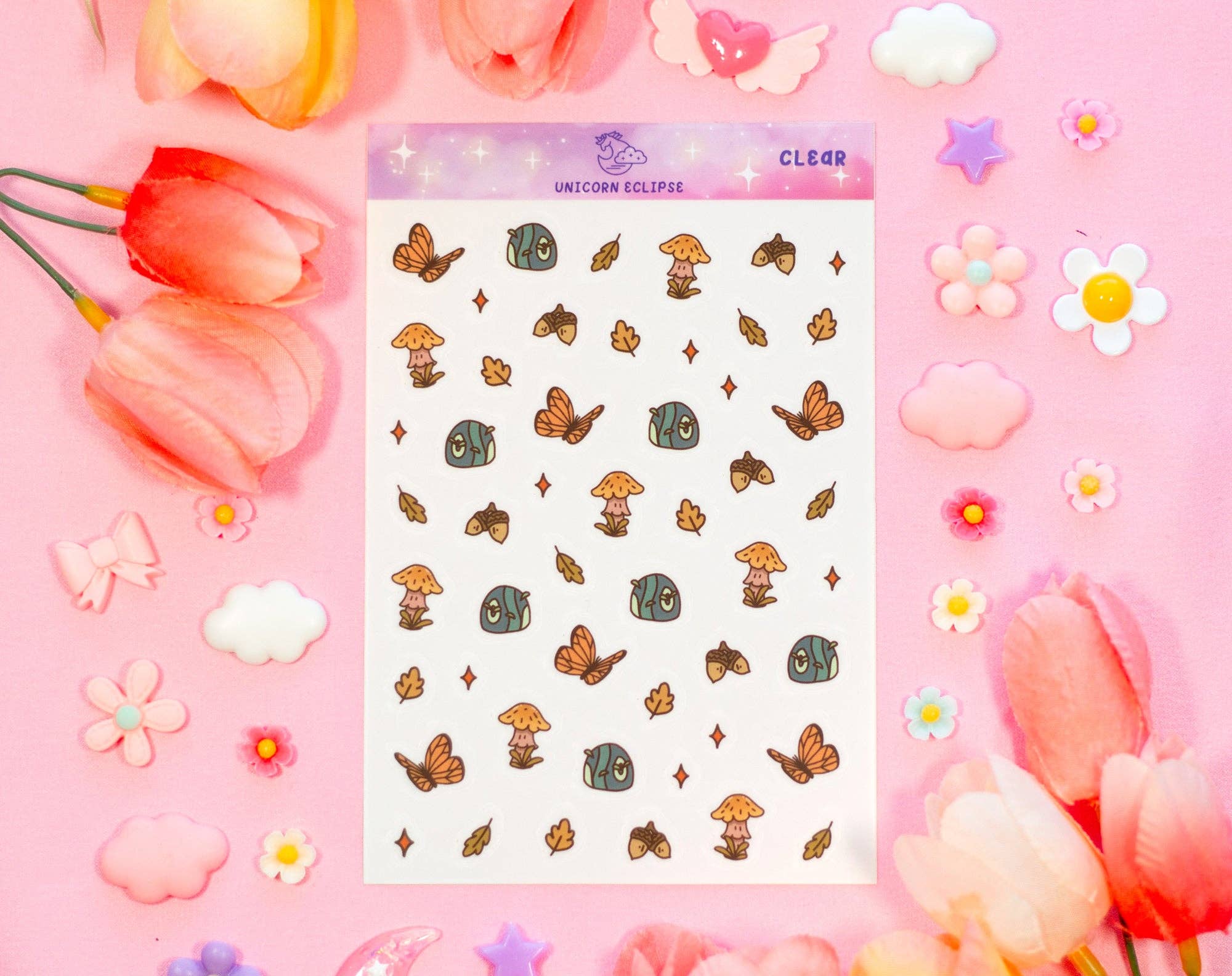 Unicorn Eclipse - Wholesale Sticker - Forest Finds Clear Deco Sticker Sheet0