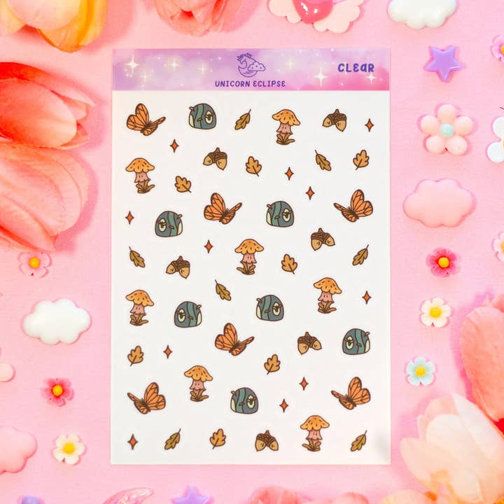 Unicorn Eclipse - Wholesale Sticker - Forest Finds Clear Deco Sticker Sheet0