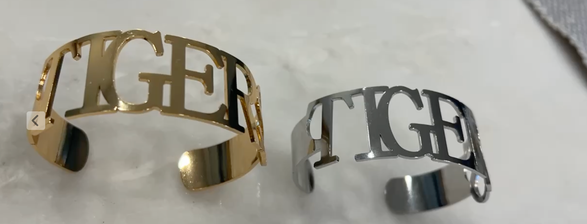 Steele Sloan Designs - Wholesale Cuff Bracelet -  TIGERS Bangle Cuff Bracelets All Caps Go Tigers -Sizeable1