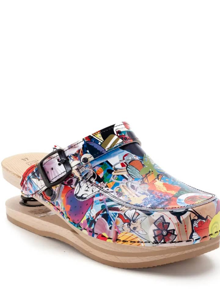 WOODEN CLOGS WITH SPRING BALDO 5-19 COMIC for wholesale by West Rose abbigliamento professionale