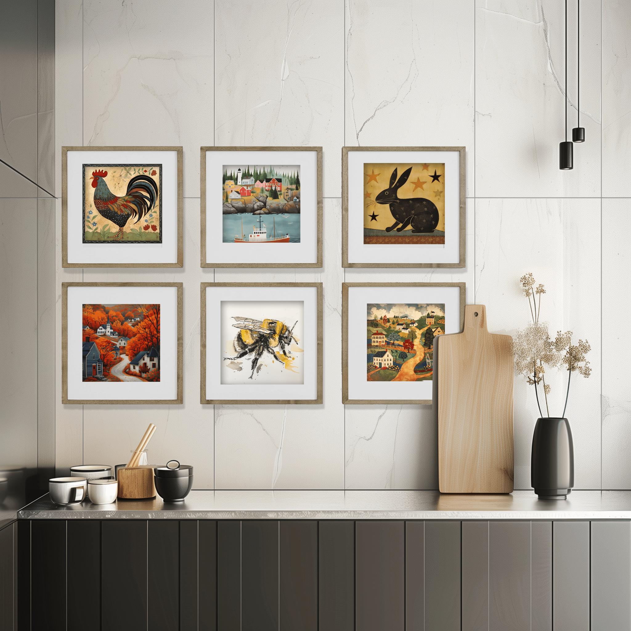 Mowbi – wholesale Art print – Fairy Riding a Hummingbird -  Fairy Art Prints – 8″x8″ Artwork in 12″x12″ Mat6