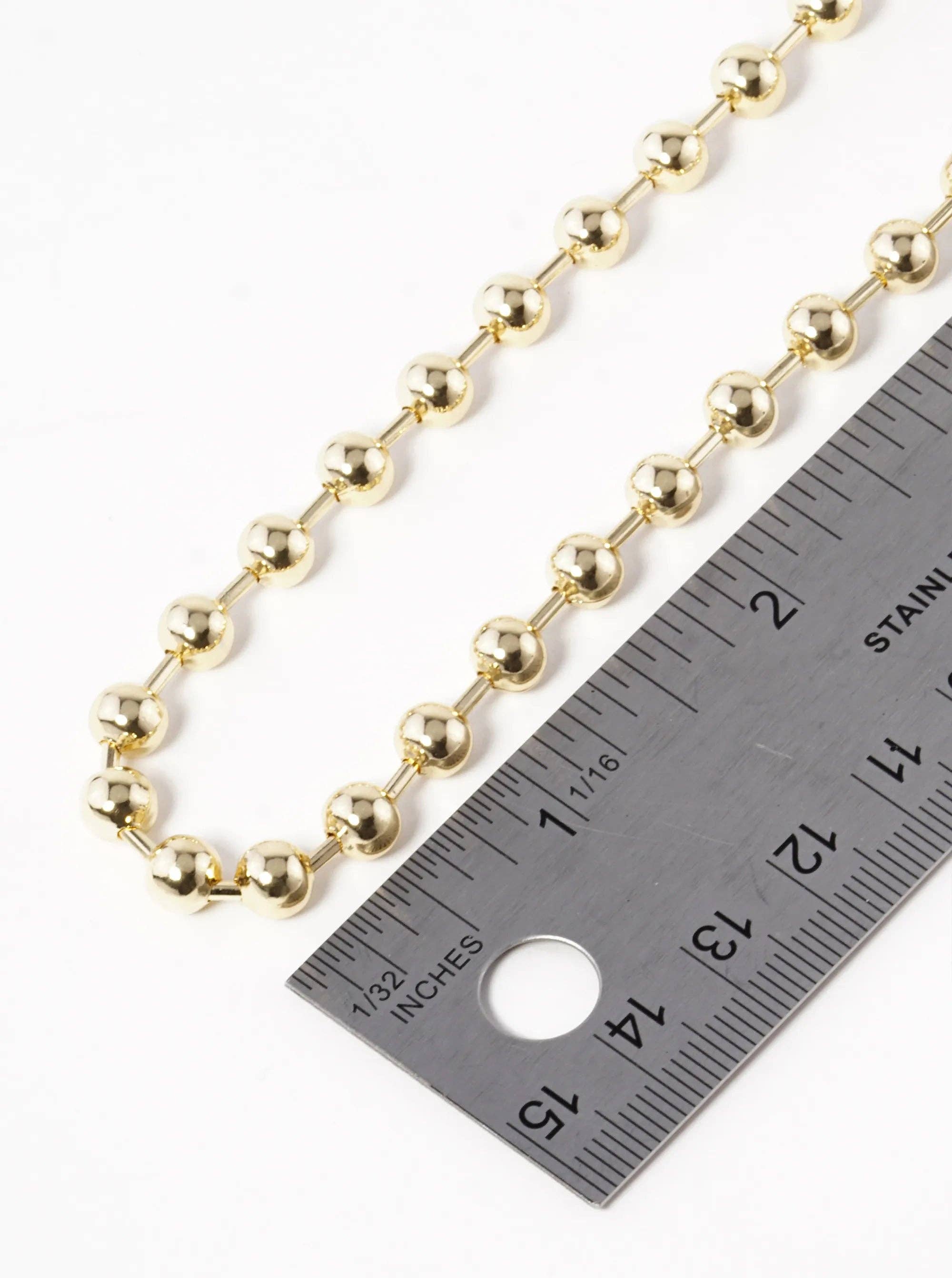 Wild Honey - Wholesale Link & Chain Necklace - 18K Gold Dipped 18 Inch Ball Chain Necklace1