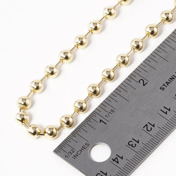 Wild Honey - Wholesale Link & Chain Necklace - 18K Gold Dipped 18 Inch Ball Chain Necklace1