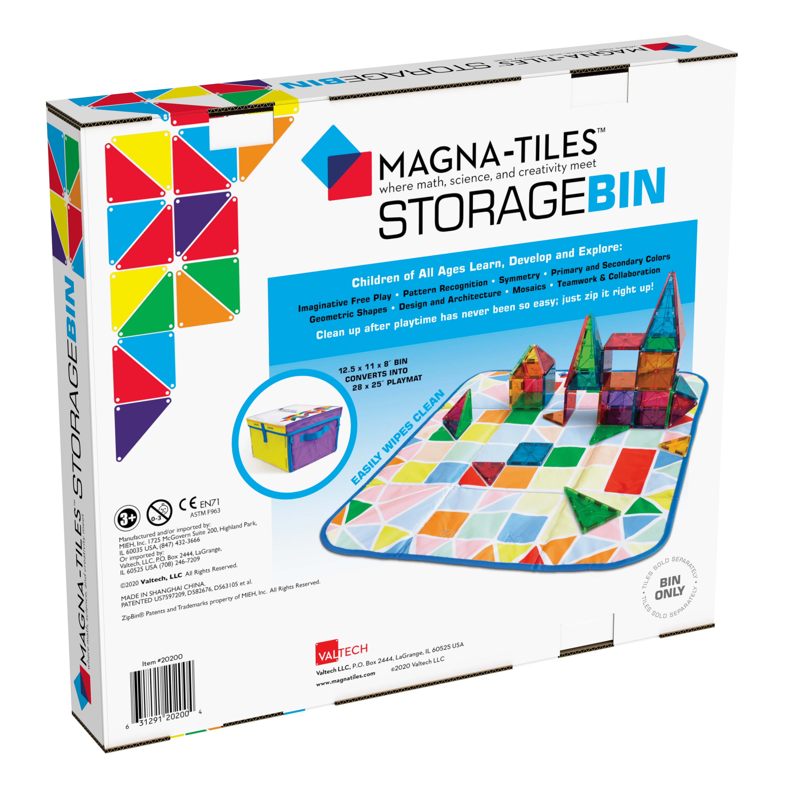 Magna-Tiles - Wholesale Toy Set - Kids - Magna-Tiles Storage Bin & Interactive Play-Mat1