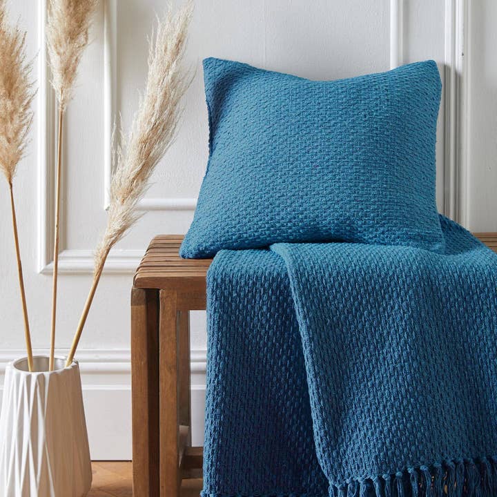 UW Home - Wholesale Throw/Decorative Pillow - Hayden Cushion by Drift Home in Teal 43 x 43cm
