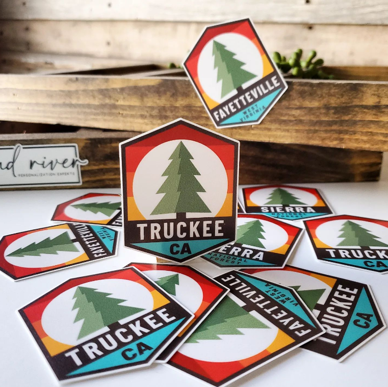 Mad River - Wholesale Sticker - Uw sticker voor aangepaste staat, Forest Diamond sticker1