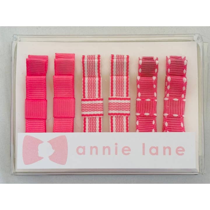 Annie Lane – wholesale Hair bow – Kids – Box of 6 hair bows - pink pairs