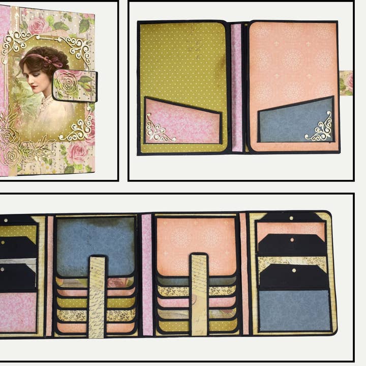 CrafTreat - Wholesale Scrapbook - CrafTreat Double Folio DIY Scrapbook Blanks 2 - Black, Kraft4