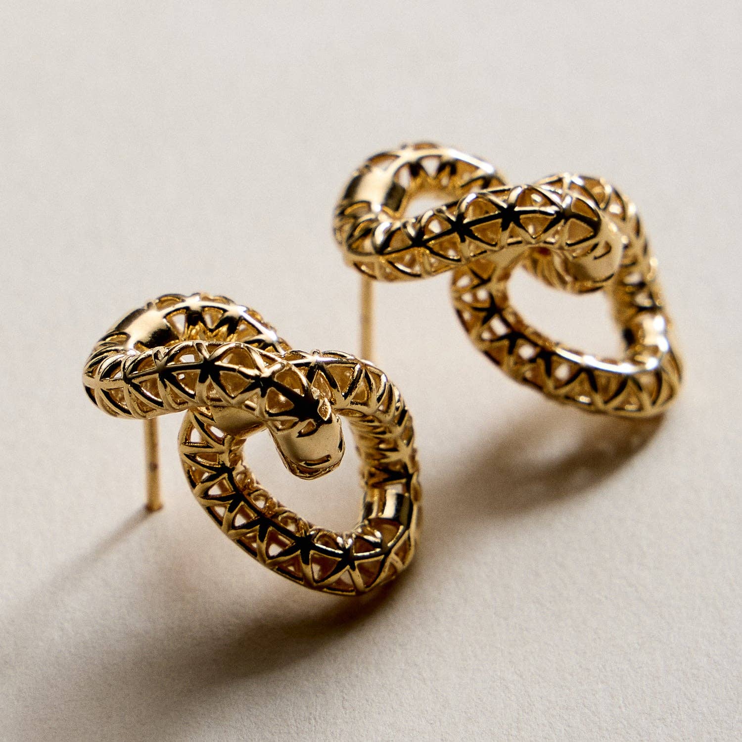 GD Gold Filled Textured Double Loop Earrings for wholesale on Faire1