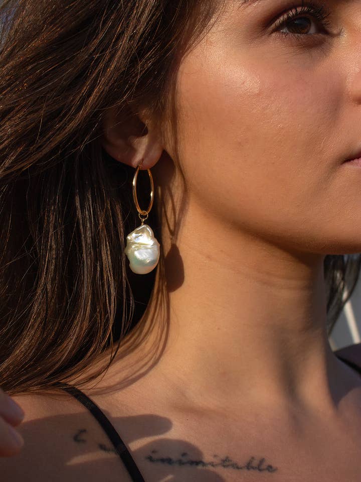 Siren Hoop Earrings for wholesale by Christine Elizabeth Jewelry