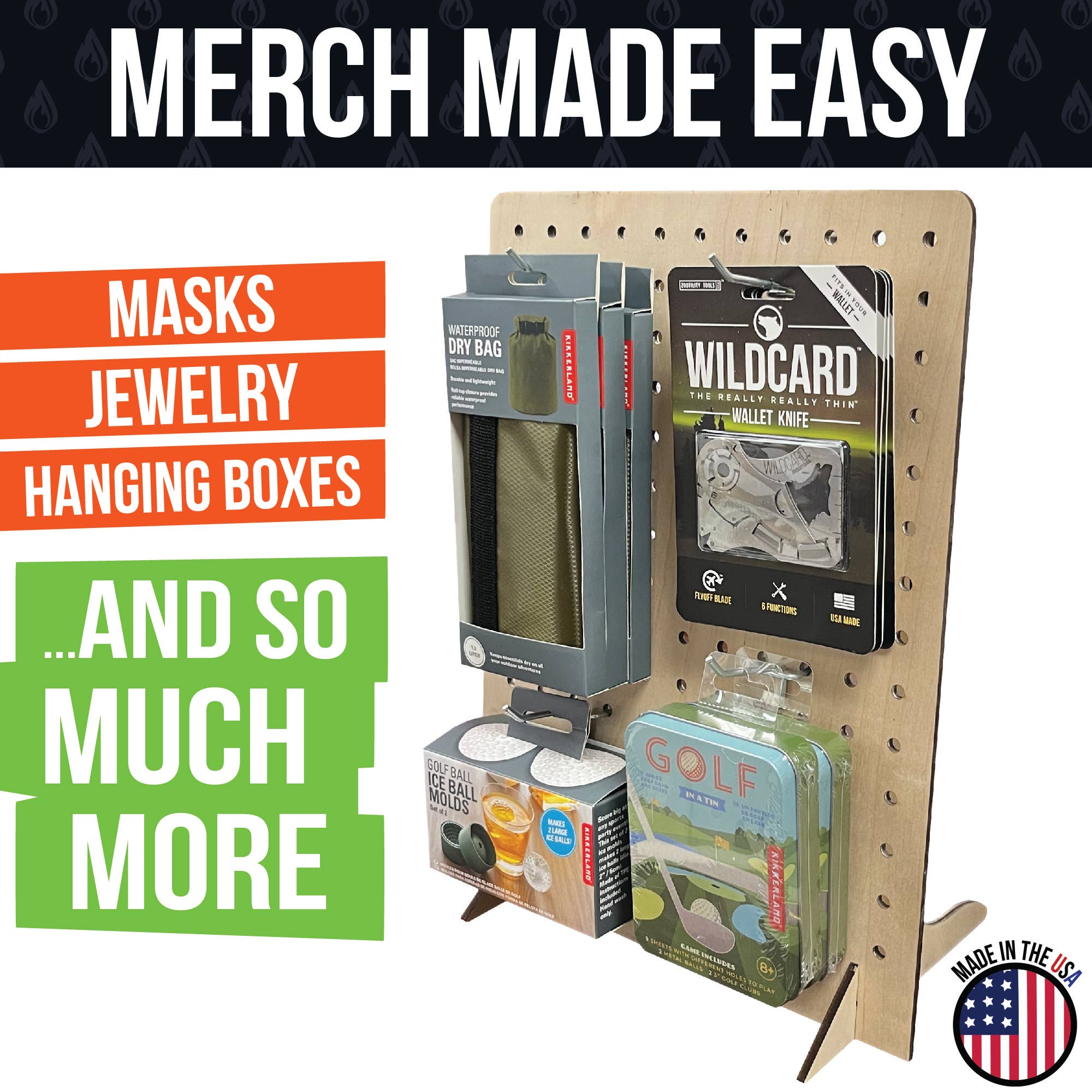 Torched Displays – wholesale Retailer display stand/case – Pegboard Display - Various Sizes and Colors53