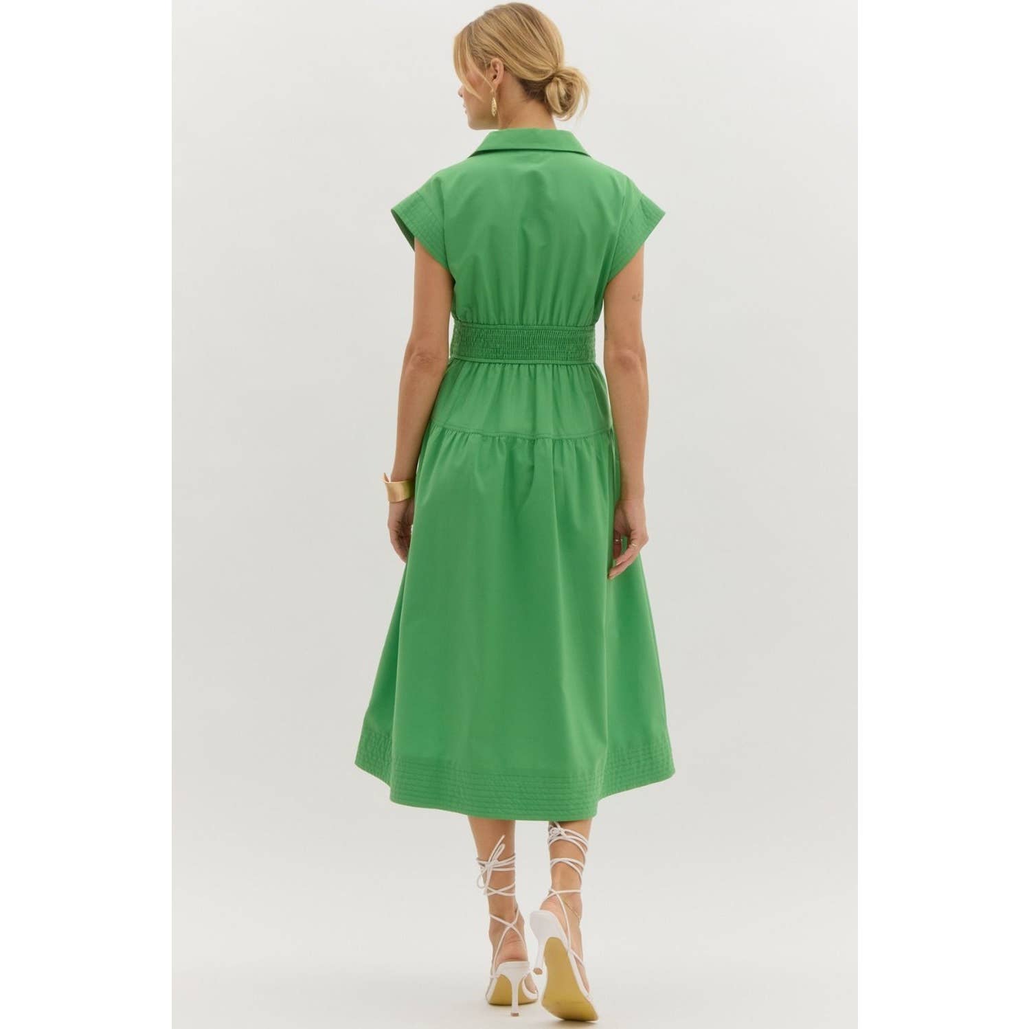 STYLE USA - Wholesale Dress - Women's - Solid cap sleeve midi dress13