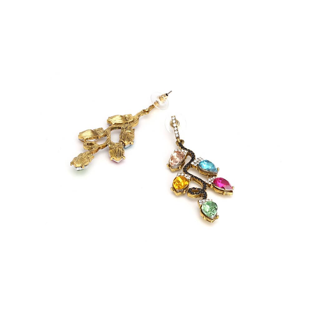 Alloy Christmas Colorful Rhinestone Earrings for wholesale on Faire3