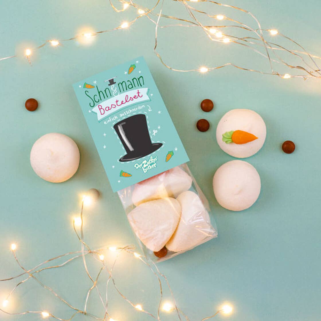 Der Zuckerbäcker - Wholesale DIY Food Kit - Snack bag snowman craft kit candy mix1