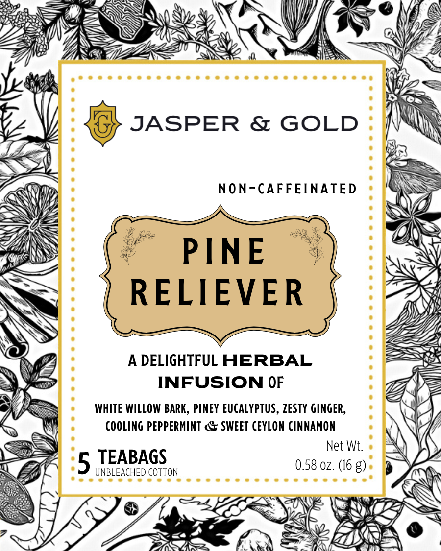 Jasper & Gold - Wholesale Loose Tea - Pine Reliever (Small, 5 Teabags - 15 Cups)0