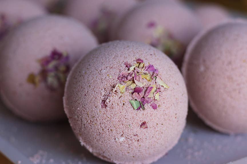 Red Cat Apothecary - Wholesale Bath Bomb/Fizz - Feel That Love Ritual Bath Bomb | Milk + Rose Luxury1