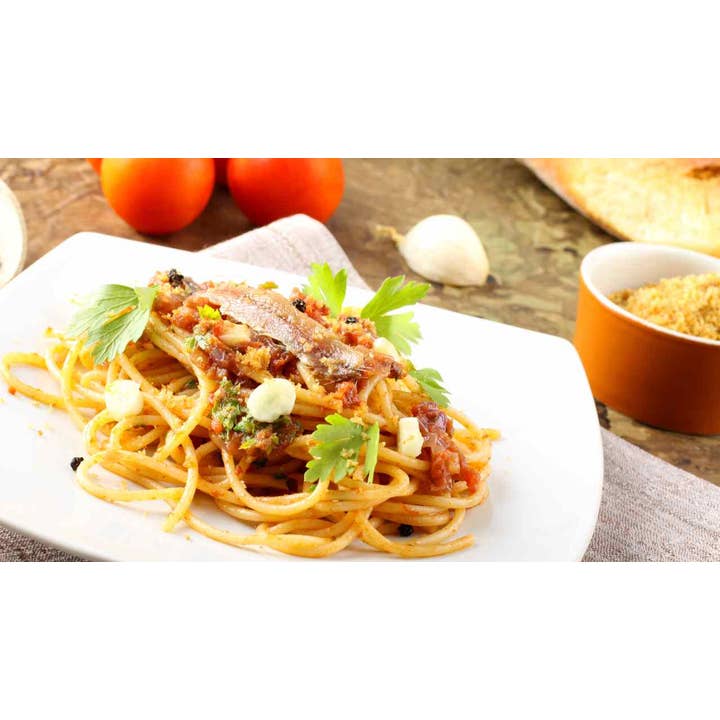 Emporio Sicilia - Wholesale Tinned Fish - Anchovy Fillets with Dried Tomato in Olive Oil - Adelfio2