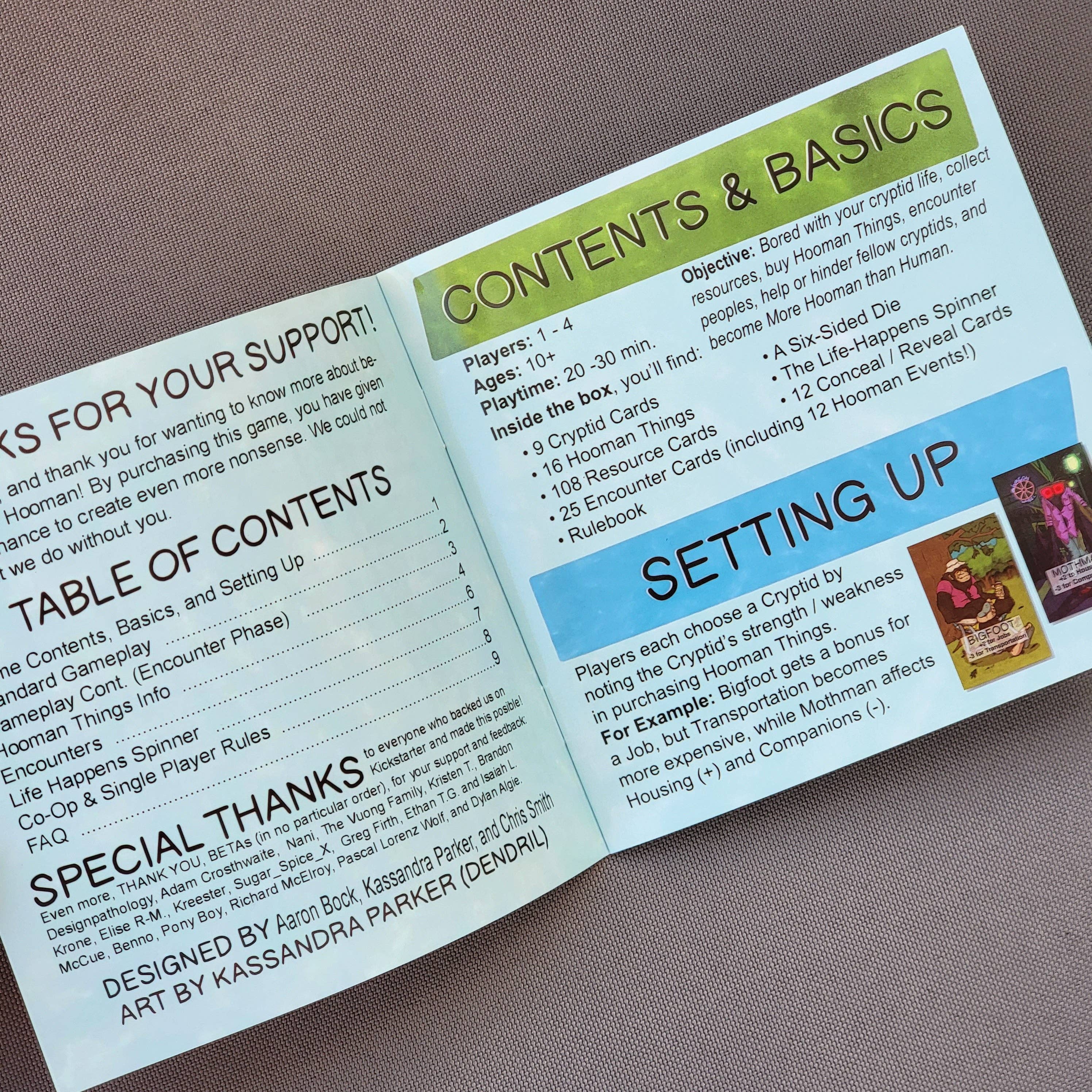 Quarter Press - Vente Jeux de société - Jeu de cartes de table HOOMANS, stratégie légère inspirée des cryptides10