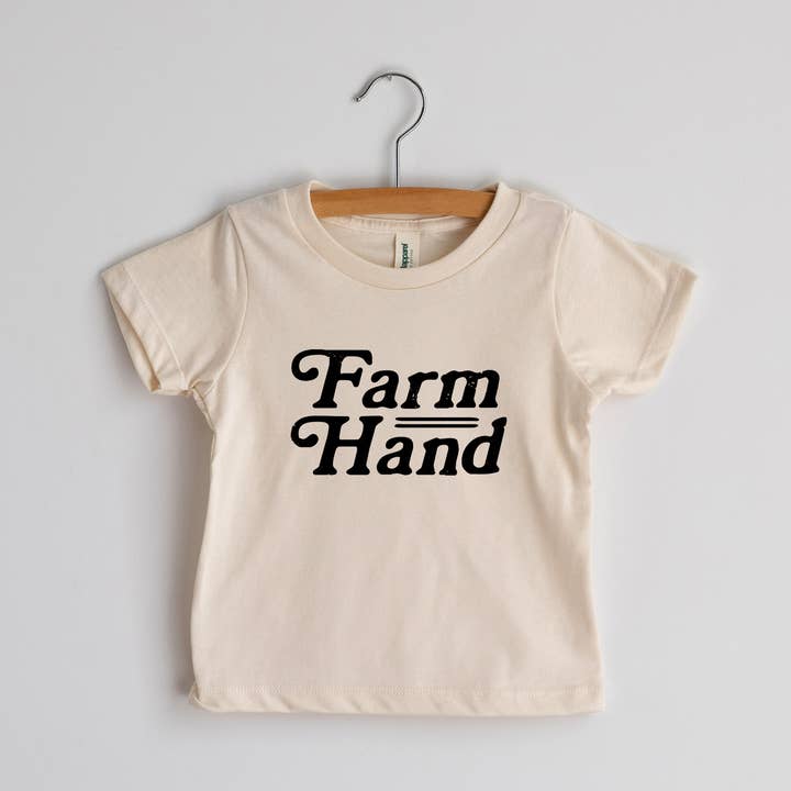 Gladfolk - Wholesale Screen-printed t-shirt – Kids - Farm Hand Cream Organic Baby & Kids Tee0
