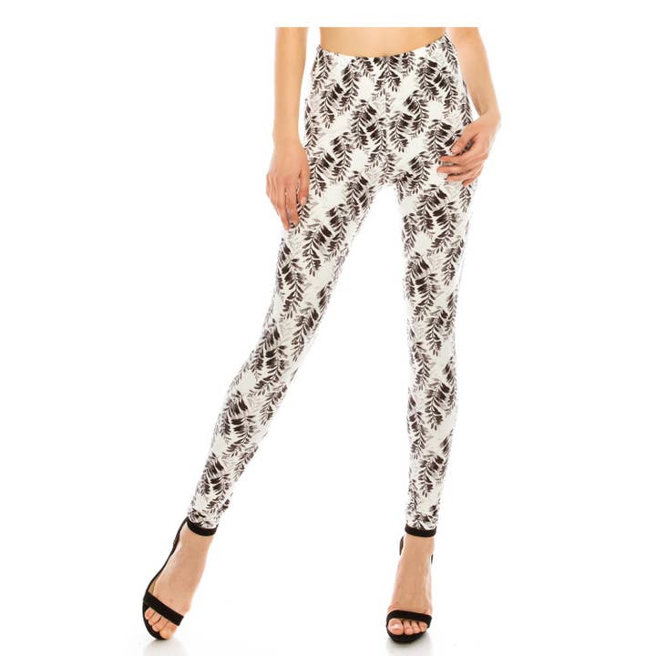 JHP Collection - Wholesale Fashion Leggings - Women's - WOMENS CASUAL MULTI COLOR BRUSHED FULL LEGGINGS23