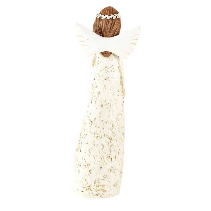 Dicksons - Wholesale Decorative Figurine - Ivory Resin Angel Figurine with Hand on Heart, 8.25"H1