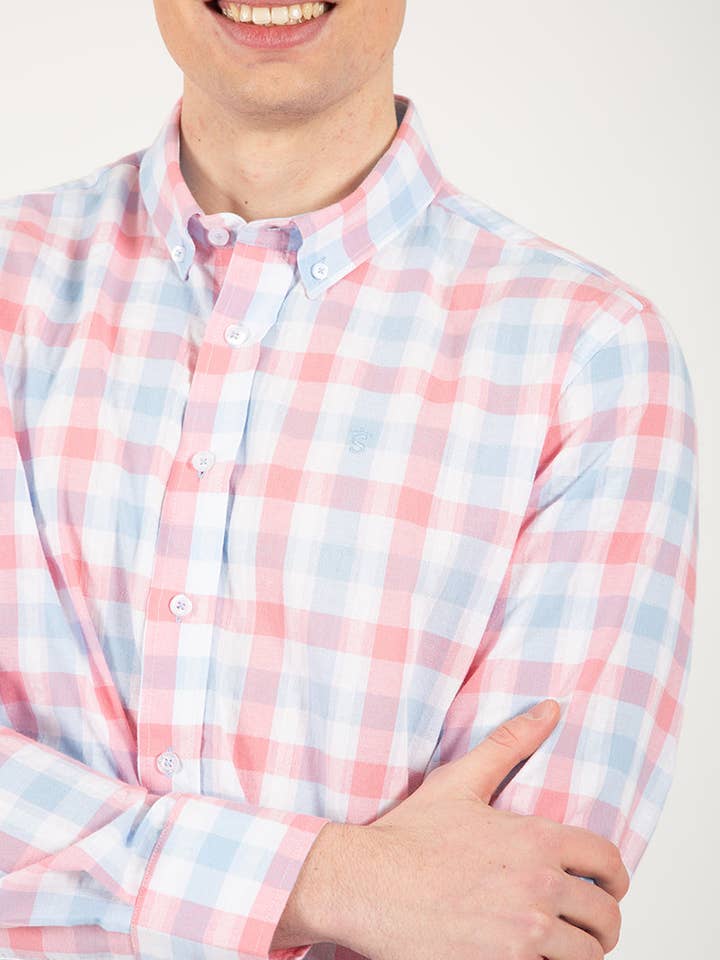 PLAID Chemise rose à carreaux en vente sur Faire2