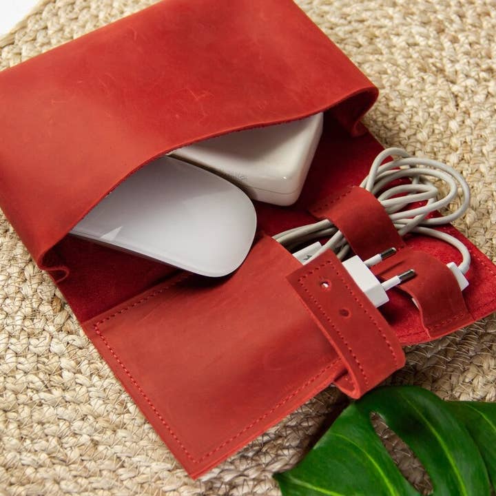 Pikore - Wholesale Cord Holder - Leather Tech Organizer5