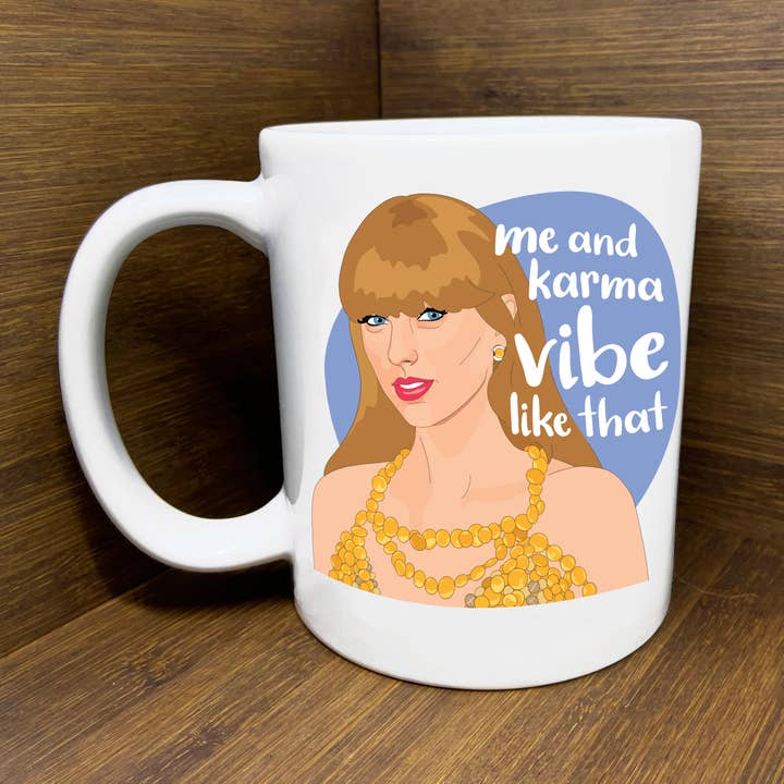 Taylor Swift Me and Karma Mug for wholesale by Citizen Ruth