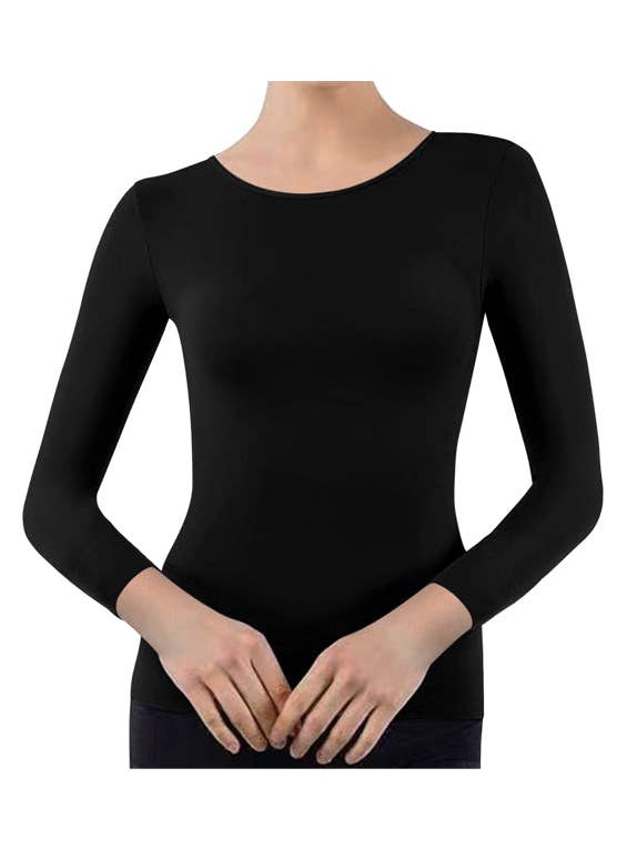Black Long Sleeve Seamless Compression Slimming Body Shaper for wholesale on Faire1