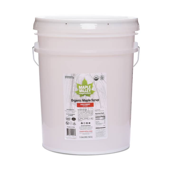 Maple Valley Cooperative - Wholesale Maple Syrup - Maple Syrup Organic Dark & Robust 5 Gallon Pail0
